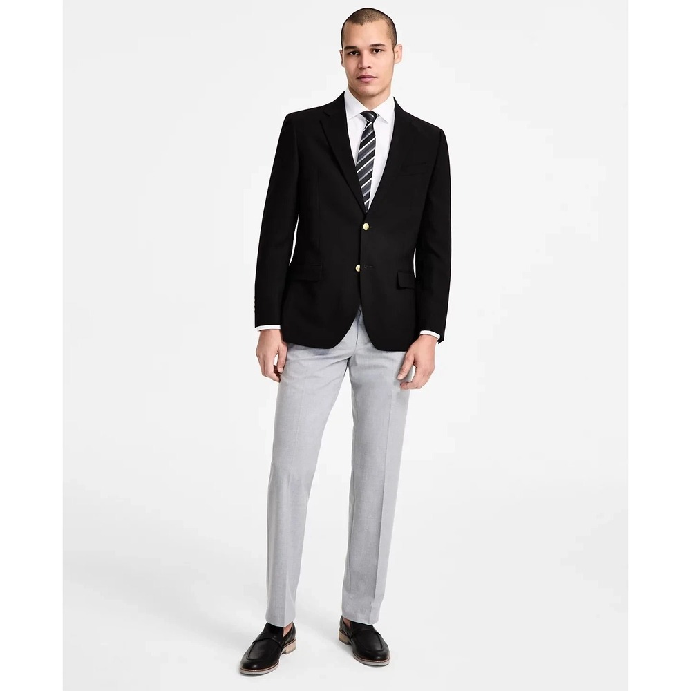 Nautica Men's‎ Modern Fit Active Stretch Solid Blazer Black 42L F03452 - Picture 3 of 3
